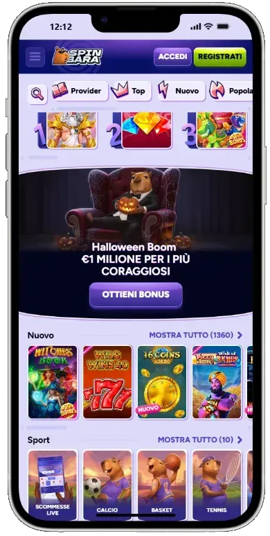 App Mobile Spinbara Casino PWA - iOS e Android