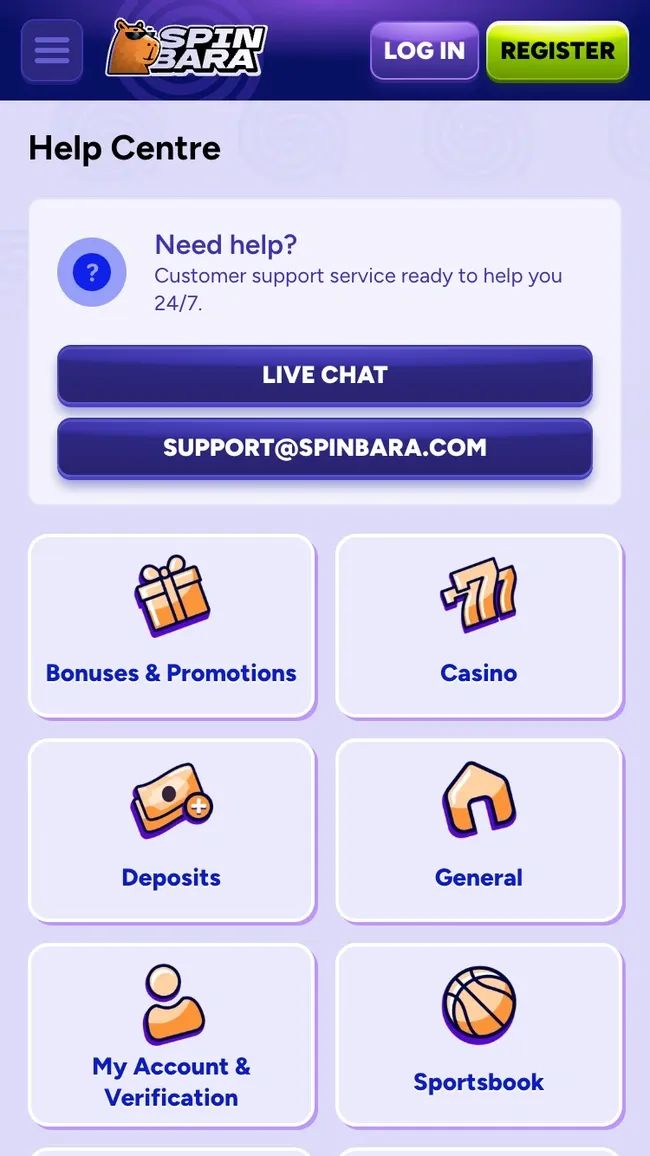 Spinbara Support